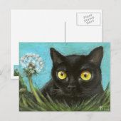 Carte Postale Kitty noir (Devant / Derrière)