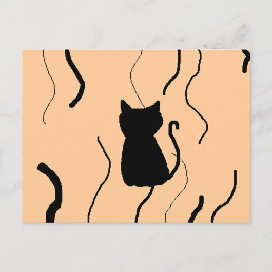 Carte Postale Kitty noir (Devant)