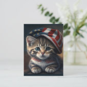 Carte Postale Kitty patriotique ! (Debout devant)