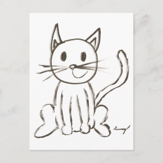 Carte postale Kitty Peint (Devant)
