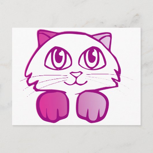 Carte Postale Kitty pourpre (Devant)