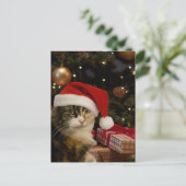Carte postale Kitty Santa tricolore (Debout devant)