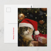 Carte postale Kitty Santa tricolore (Devant / Derrière)