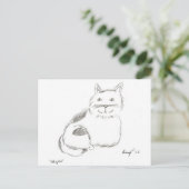 Carte postale Kitty Sketch (Debout devant)