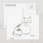 Carte postale Kitty Sketch (Devant / Derrière)