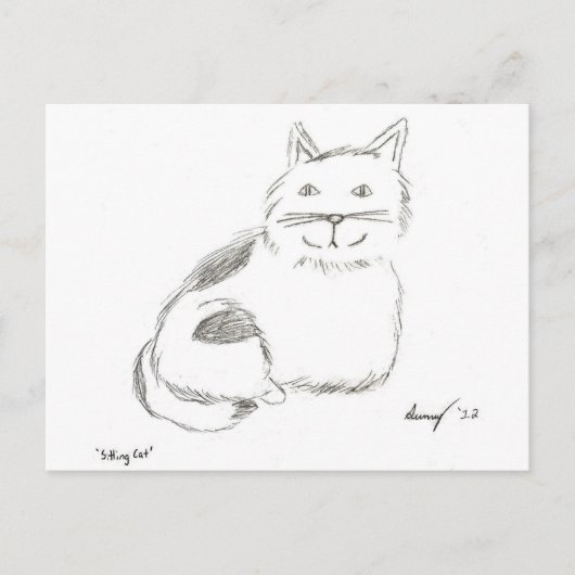Carte postale Kitty Sketch (Devant)