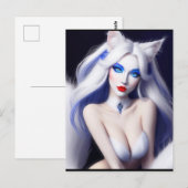CARTE POSTALE KITTY WAIFU 01 (Devant / Derrière)
