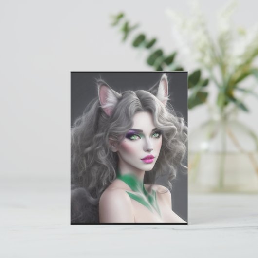 CARTE POSTALE KITTY WAIFU 02 (Debout devant)