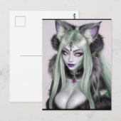 CARTE POSTALE KITTY WAIFU 07 (Devant / Derrière)