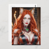 CARTE POSTALE KITTY WAIFU 09 (Devant / Derrière)