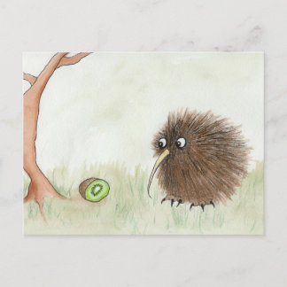 Carte Postale Kiwi Bird et Kiwi Fruit