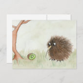 Carte Postale Kiwi Bird et Kiwi Fruit (Devant / Derrière)