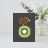 Carte Postale Kiwi Bird Funny Kiwi Fruit Cadeau (Debout devant)