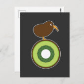 Carte Postale Kiwi Bird Funny Kiwi Fruit Cadeau (Devant / Derrière)