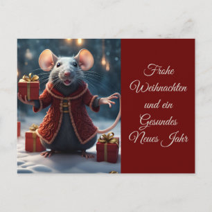 Carte Postale KL Le rat souhaite un joyeux Noël
