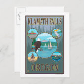 Carte Postale Klamath Falls, OregonScenic Travel Poster (Devant / Derrière)