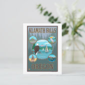 Carte Postale Klamath Falls, OregonScenic Travel Poster (Debout devant)