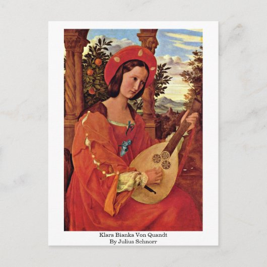Carte Postale Klara Bianka Von Quandt Par Julius Schnorr (Devant)