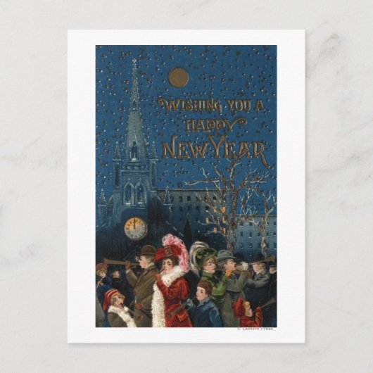 Carte Postale Klaxons de soufflement de foule (Devant)