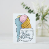 Carte Postale kleckerndes Eis (Debout devant)