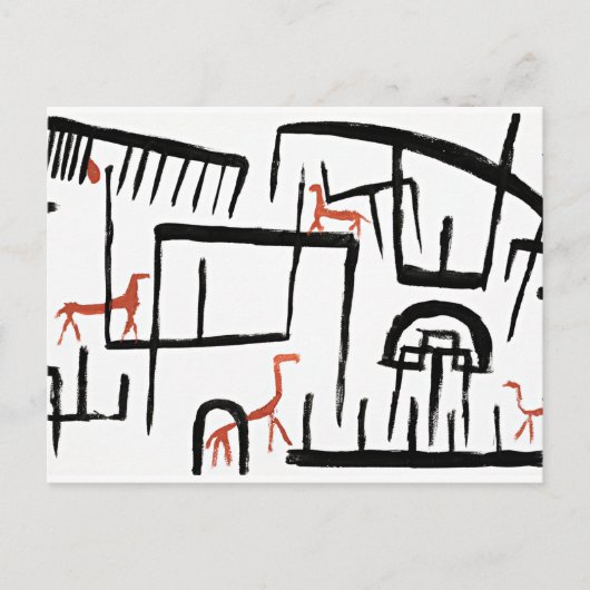 Carte Postale Klee - Animaux dans un boîtier (Devant)