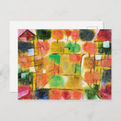 Carte Postale Klee - Arbre et Architecture (Devant / Derrière)