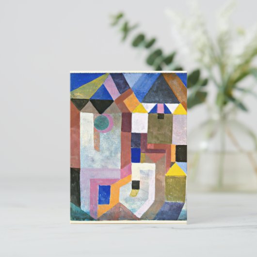 Carte Postale Klee - Architecture colorée (Debout devant)