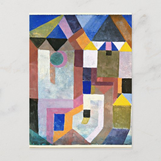 Carte Postale Klee - Architecture colorée (Devant)