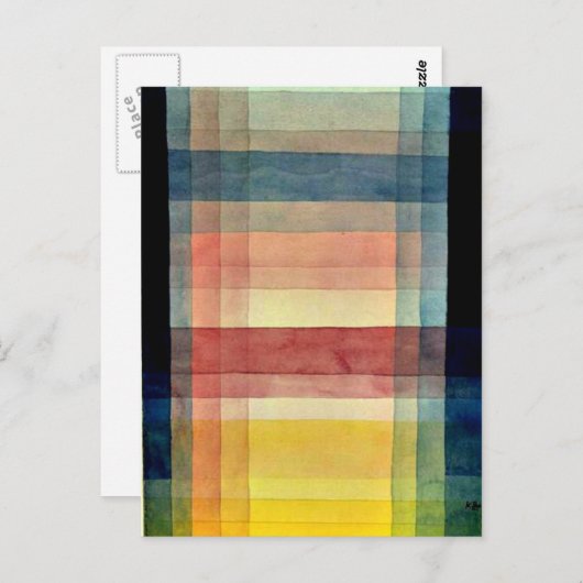 Carte Postale Klee - Architecture de la plaine (Devant / Derrière)