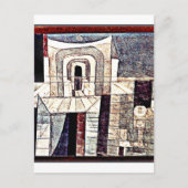 Carte Postale Klee - Architecture en rouge et vert (Devant)