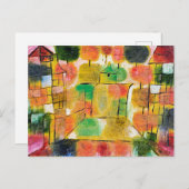 Carte Postale Klee - Baum und Architektur - Rhythmen, (Devant / Derrière)