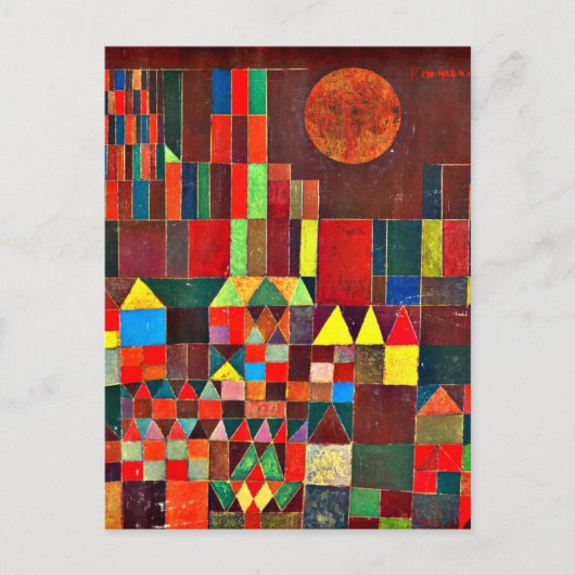 Carte Postale Klee - Château et Soleil (Devant)