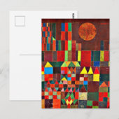 Carte Postale Klee - Château et Soleil (Devant / Derrière)