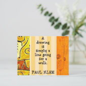 Carte Postale Klee - Citation et Peintures (Debout devant)
