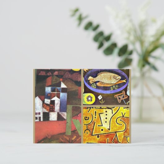 Carte Postale Klee Collage (Debout devant)