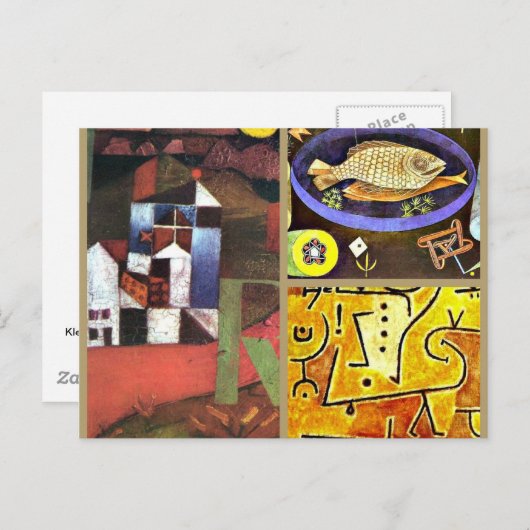 Carte Postale Klee Collage (Devant / Derrière)