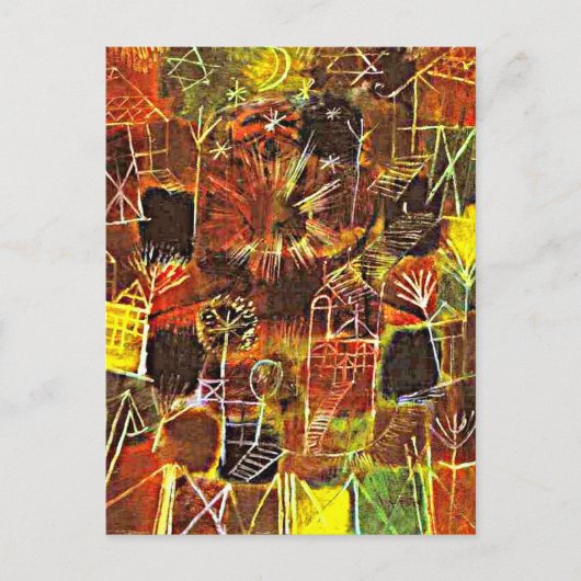 Carte Postale Klee - Composition cosmique, (Devant)