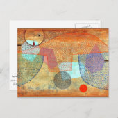 Carte Postale Klee - Coucher de soleil (Devant / Derrière)