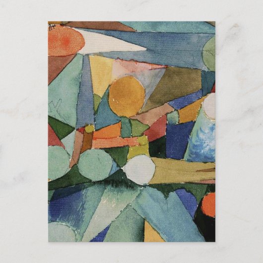 Carte Postale Klee - Couleurs Formes art abstrait (Devant)