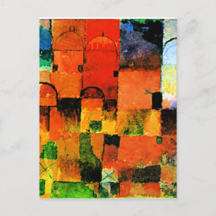 Carte Postale Klee - Domes rouges et blancs,