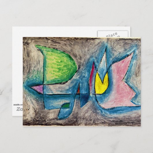 Carte Postale Klee - Groupe d'arbres (Devant / Derrière)