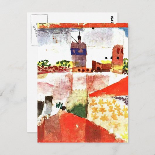 Carte Postale Klee - Hammamet avec mosquée (Devant / Derrière)