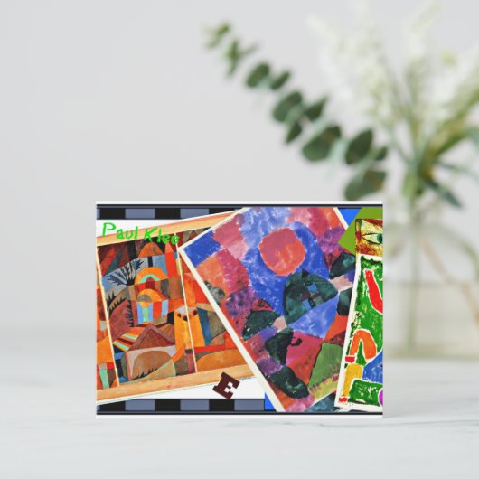 Carte Postale Klee - I Love Paul Klee, collage, (Debout devant)