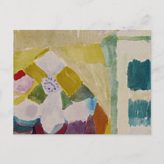 Carte Postale Klee - Intérieur avec horloge, art abstrait, (Devant)