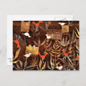 Carte Postale Klee - Jardin des oiseaux (Devant / Derrière)