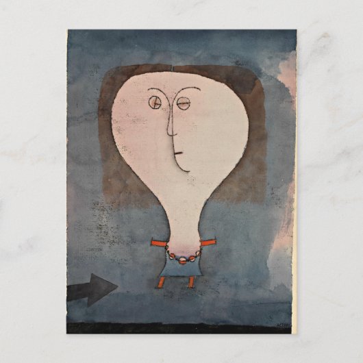 Carte Postale Klee - La peur d'une fille (Devant)