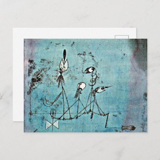 Carte Postale Klee - Machine Twitter (Devant / Derrière)