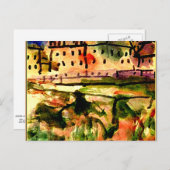 Carte Postale Klee - Maisons près du terrain de gravier (Devant / Derrière)