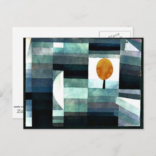 Carte Postale Klee - Messager d'automne (Devant / Derrière)