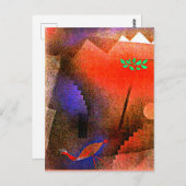 Carte Postale Klee - Oiseaux errants (Devant / Derrière)